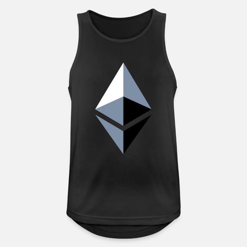 etherium ether ETH - Männer Tank Top atmungsaktiv - Schwarz