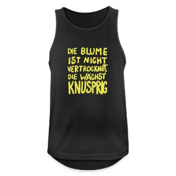 Blume ist nicht vertrocknet, die wächst knusprig - Männer Tank Top atmungsaktiv - Schwarz - Vorne - Nick (188cm)