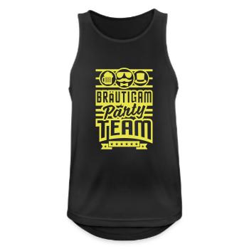 Bräutigam Party Team (Schriftzug) - Männer Tank Top atmungsaktiv - Schwarz - Vorne - Nick (188cm)