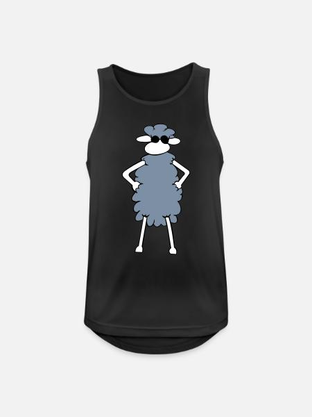 Sheep cool! - Men's Breathable Tank Top - black
