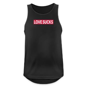 LOVE SUCKS - Men's Breathable Tank Top - black - Front - Nick (188cm)