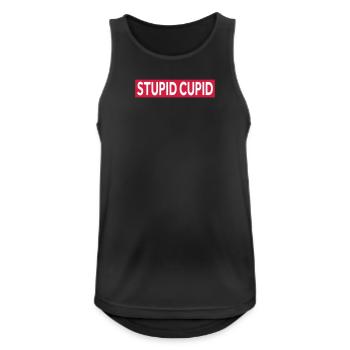 STUPID CUPID - Men's Breathable Tank Top - black - Front - Nick (188cm)
