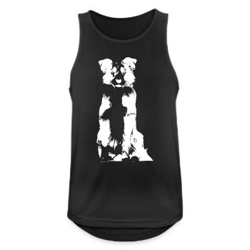 Border Collie - Débardeur respirant Homme - noir - Devant - Nick (188cm)