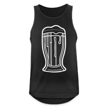 Beer Minimal: The Art of Drinking - Men's Breathable Tank Top - black - Front - Nick (188cm)