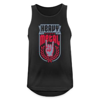 Signal de main du logo Heavy Metal - Débardeur respirant Homme - noir - Devant - Nick (188cm)
