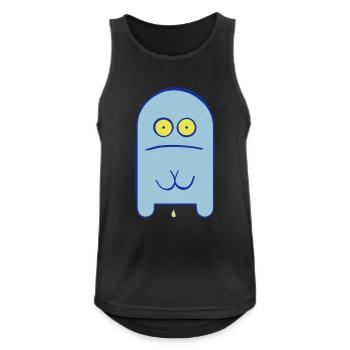 Pipimonster - Männer Tank Top atmungsaktiv - Schwarz - Vorne - Nick (188cm)