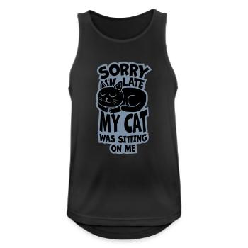 sorry cat was sitting - Men's Breathable Tank Top - black - Front - Nick (188cm)