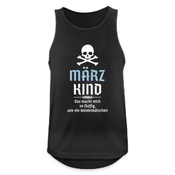 Märzkind - Sternzeichen Widder - Sternzeichen Fisc - Männer Tank Top atmungsaktiv - Schwarz - Vorne - Nick (188cm)