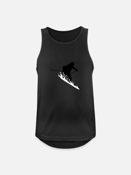 Skiing, skier - Men's Breathable Tank Top - black