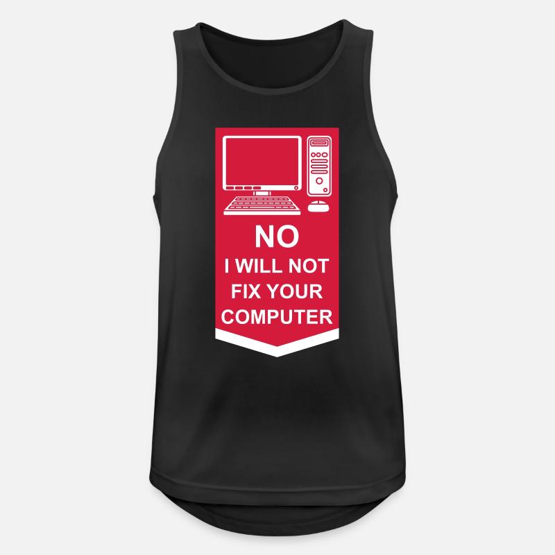not fix your computer - Men's Breathable Tank Top - black