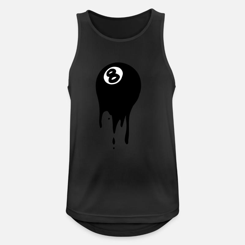 Billardkugel - Männer Tank Top atmungsaktiv - Schwarz