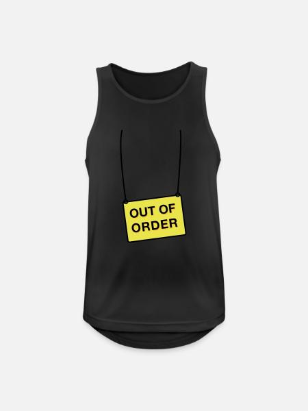 out of order - Männer Tank Top atmungsaktiv - Schwarz