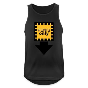 penis_only - Débardeur respirant Homme - noir - Devant - Nick (188cm)