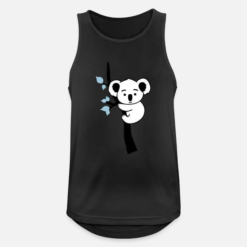 koalabär comic baum - Männer Tank Top atmungsaktiv - Schwarz