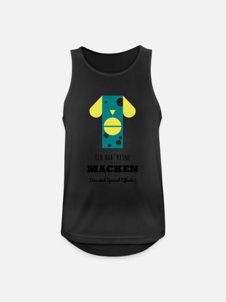 Tommy-hat-keine-Macken - Männer Tank Top atmungsaktiv - Schwarz