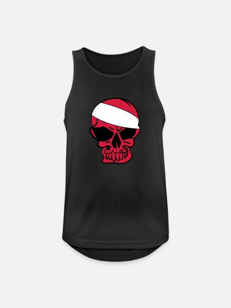 Anarcho Skull Anarchy anarchy - Men's Breathable Tank Top - black