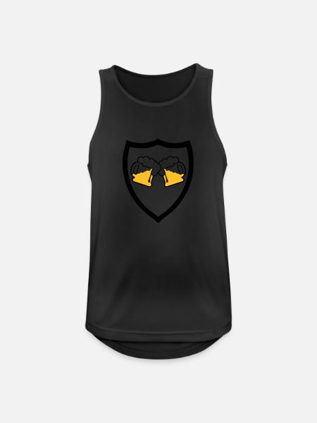 Beer emblem 2c - Men's Breathable Tank Top - black