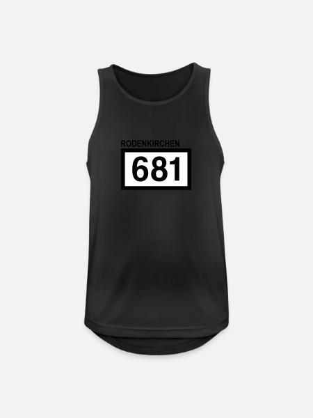 Rheinkilometer Rodenkirchen - Männer Tank Top atmungsaktiv - Schwarz