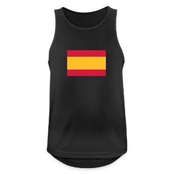 Drapeau national d'Espagne - Débardeur respirant Homme - noir - Devant - Nick (188cm)