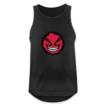 smiley feroce mechant dent 27 - Débardeur respirant Homme - noir - Devant - Nick (188cm)