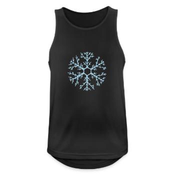 Natürliche Schneeflocke mit vielen Verästelungen - Männer Tank Top atmungsaktiv - Schwarz - Vorne - Nick (188cm)