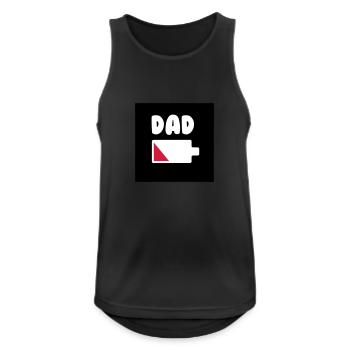 Dad batterie - Daddy - Vatertag - Vater - Männer Tank Top atmungsaktiv - Schwarz - Vorne - Nick (188cm)