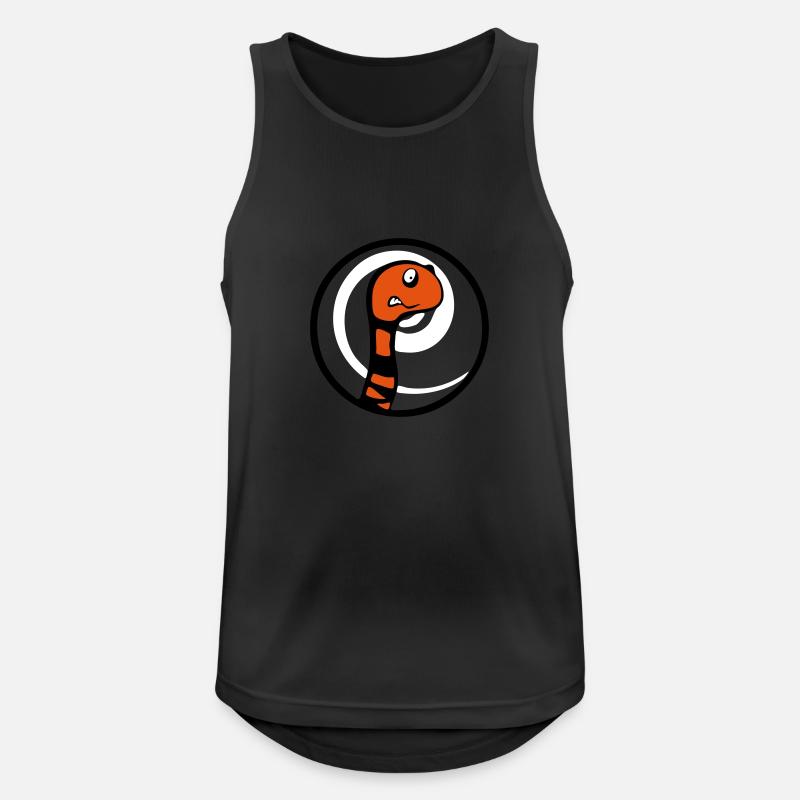 Regenwurm "Ragnar" - Männer Tank Top atmungsaktiv - Schwarz