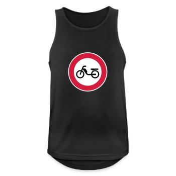 Moped moped prohibition prohibition sign road sign 2c - Men's Breathable Tank Top - black - Front - Nick (188cm)