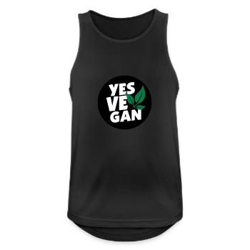 Yes Vegan / Yes ve gan (3c) - Men's Breathable Tank Top - black - Front - Nick (188cm)
