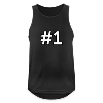 Sport Number 1 One - Men's Breathable Tank Top - black - Front - Nick (188cm)