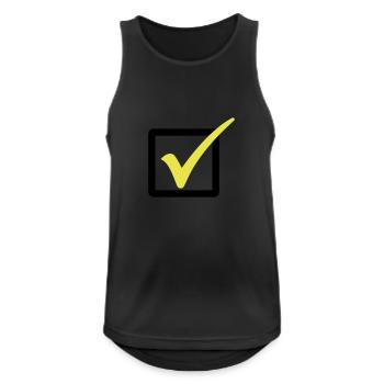 Unchecked / Hooked / Correct 2c - Men's Breathable Tank Top - black - Front - Nick (188cm)