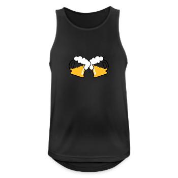Beer jugs Beer emblem 3c - Men's Breathable Tank Top - black - Front - Nick (188cm)