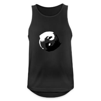 Yin and Yang Dragons with Spheres - Men's Breathable Tank Top - black - Front - Nick (188cm)
