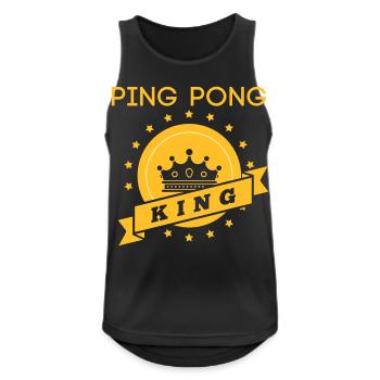 ping pong king - Männer Tank Top atmungsaktiv - Schwarz - Vorne - Nick (188cm)