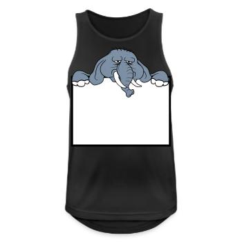 frame shield elephant sad face wall text f - Men's Breathable Tank Top - black - Front - Nick (188cm)