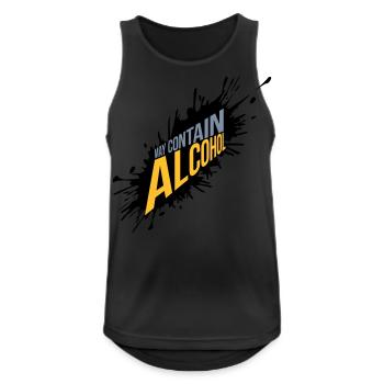 Farbklecks May Contain Alcohol - Männer Tank Top atmungsaktiv - Schwarz - Vorne - Nick (188cm)