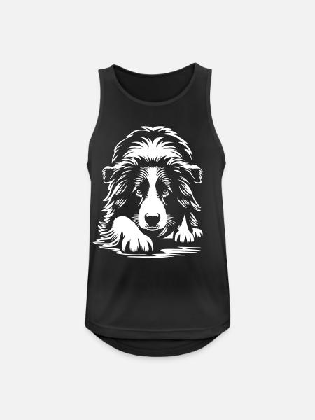Border Collie "Black Edition" - Men's Breathable Tank Top - black