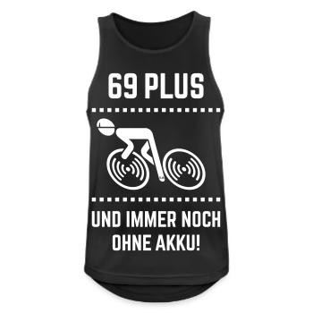 69 Plus – toujours sans batterie ! Vélo de route vélo W - Débardeur respirant Homme - noir - Devant - Nick (188cm)