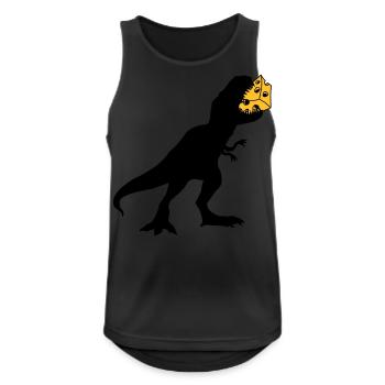 t rex monstre dinosaure dinosaure dino viande - Débardeur respirant Homme - noir - Devant - Nick (188cm)