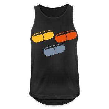 Drei Pillen - Männer Tank Top atmungsaktiv - Schwarz - Vorne - Nick (188cm)