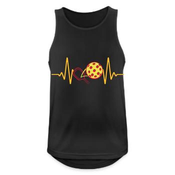 Pickleball Heartbeat Paddleball | Couleurs changeantes - Débardeur respirant Homme - noir - Devant - Nick (188cm)