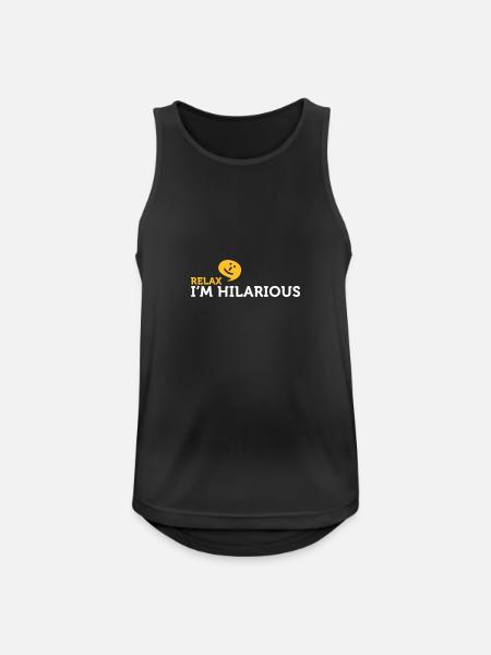 Relax Yourself. I'm Totally Funny! - Men's Breathable Tank Top - black