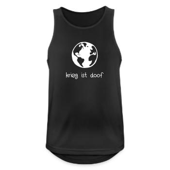 Krieg ist doof - Männer Tank Top atmungsaktiv - Schwarz - Vorne - Nick (188cm)