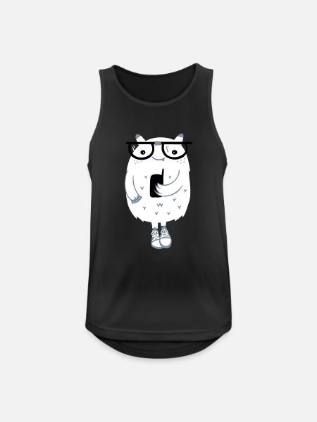 Cute Monster Nerd - Men's Breathable Tank Top - black