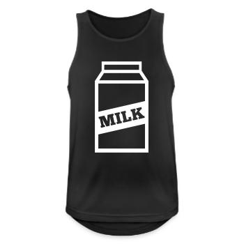 Milch Kuh - Männer Tank Top atmungsaktiv - Schwarz - Vorne - Nick (188cm)
