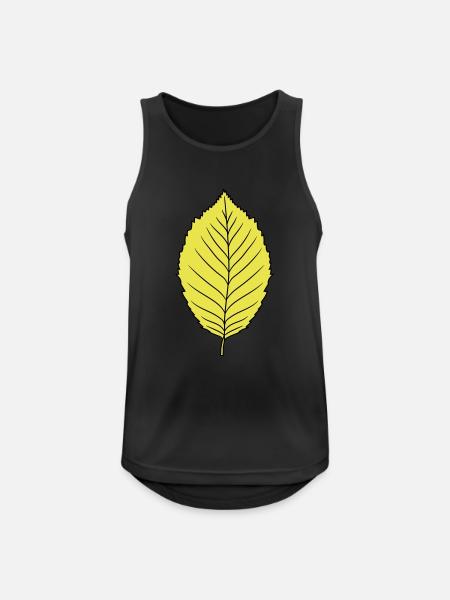 foresta di disegno di clip art di forma dell'albero pianta foglia di faggio - Canotta da uomo traspirante - nero