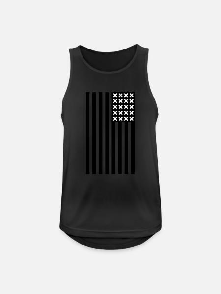 America Flag - Men's Breathable Tank Top - black