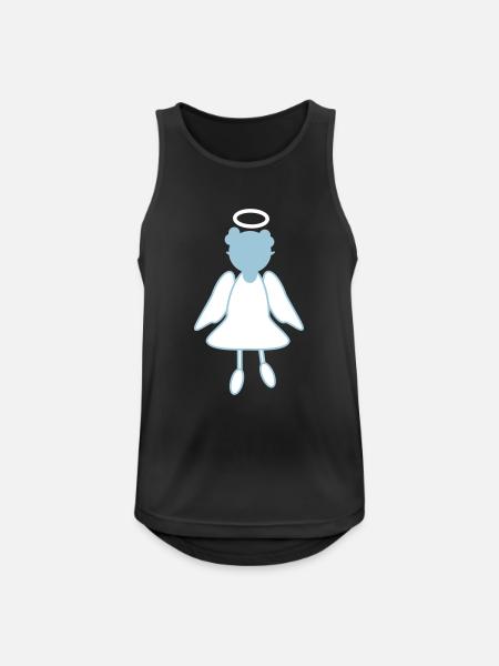 Schutzengel - Männer Tank Top atmungsaktiv - Schwarz