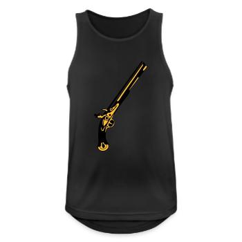 Alte Waffe Waffe Revolver - Männer Tank Top atmungsaktiv - Schwarz - Vorne - Nick (188cm)
