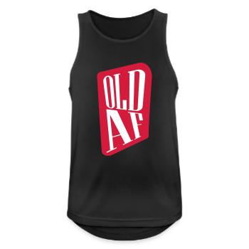 old AF Text Logo - Männer Tank Top atmungsaktiv - Schwarz - Vorne - Nick (188cm)